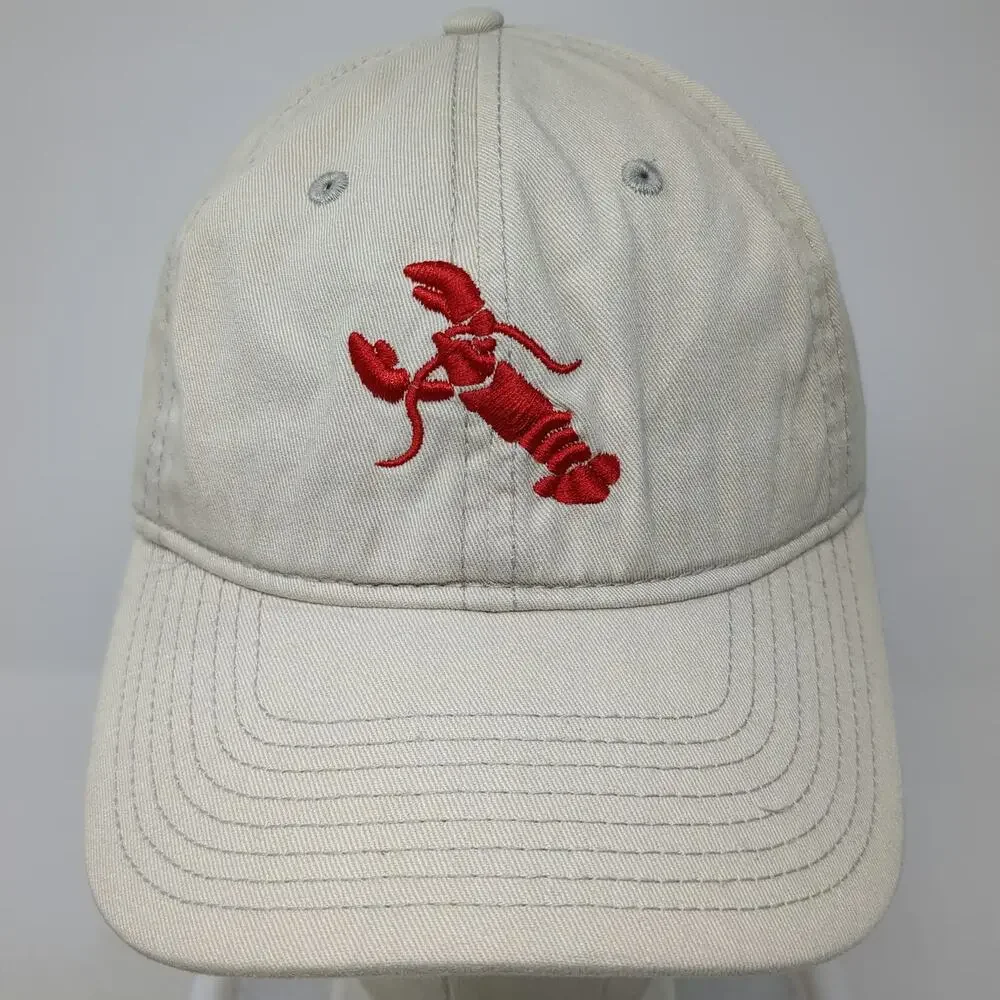 Gear For Sports Baseball Cap Beige One Size Lobster Kennebunkport Maine Hat Red